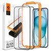Szkło hartowane Spigen ALM Glass FC 2-Pack do iPhone 15 – Czarny (Black)